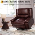 thumbnail image 3 of Ourlova 22 Inch PU Leather Power Lift Recliner Chair - Heat and Massage Claret (Compact Standard Style), 3 of 8