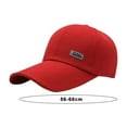 thumbnail image 4 of Tnobhg Men Baseball Hat Long Hard Brim Solid Color Sunscreen Anti-UV Adjustable Ponytail Hole Casual Hip Hop Outdoor Sun Cap, 4 of 7