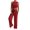 Red, variant on Women's Casual Striped Wide Leg Pants Comfortable Spring Summer Trousers with Elastic Waist for Daily and Wear