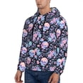 thumbnail image 2 of KLL cool Skull flower Print Mens Hoodie Long Sleeve Casual Pullover Hooded Sweatshirt Fashion Drawstring Hoodies with Pocket-Small, 2 of 6