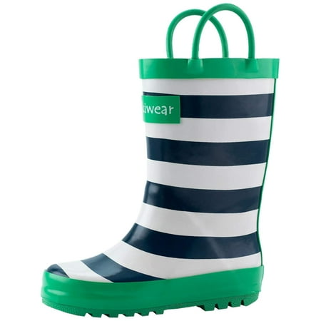 

Oaki Kids Waterproof Rubber Rain Boots with Easy-On Handles