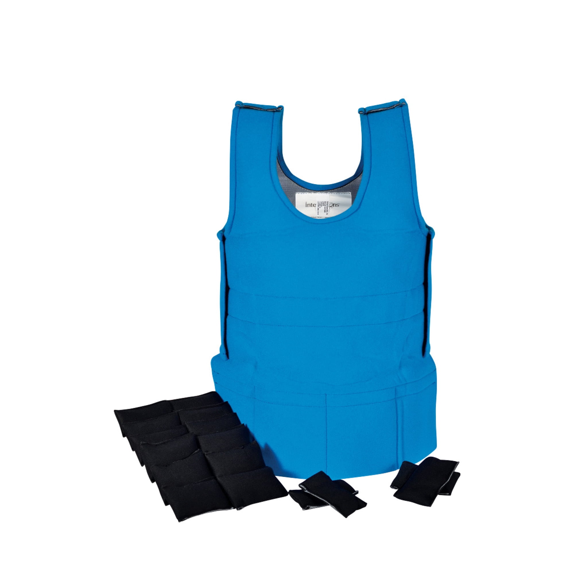 Abilitations Weighted 3 Pound Vest, 30 x 15 to 20 Inches, Blue, Small ...