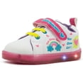 thumbnail image 2 of Tenis Luces Niña Bubble Gummers Estrellas Color Blanco 14-19 fucsia 15, 2 of 6