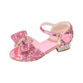 thumbnail image 4 of Akiihool Kids Princess Dress Up Heels Little Kids Girls Princess Dress Shoes Party Dance Shoes Sandals (Pink,13.5), 4 of 9