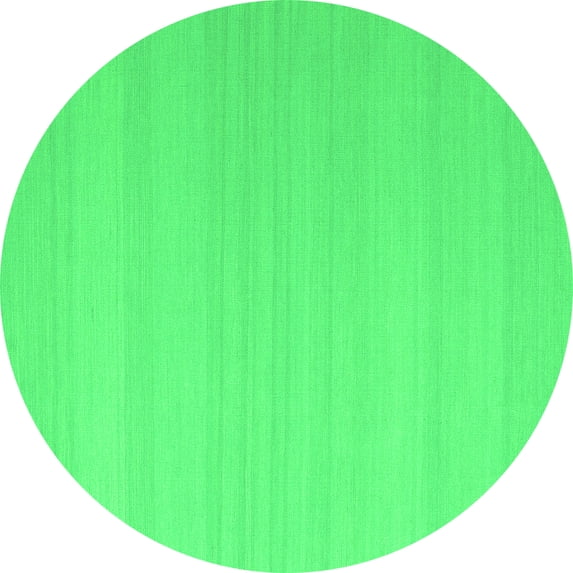 Ahgly Company Indoor Round Abstract Green Contemporary Area Rugs, 6' Round