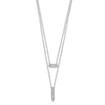 thumbnail image 3 of Auriga Fine Jewelry 14K White Gold Diamond Double Strand Necklace 18inch for Women, 3 of 4