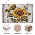 thumbnail image 3 of Sunflower Hanging Wooden Plaque with Rope Decorative Wood Plaque New Home Wall Decor Sign, Gift for Women Men Friends Family, Birthday Christmas Housewarming Gift 10"x16", 3 of 8