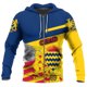 thumbnail image 3 of Sudadera con capucha y cremallera con el emblema nacional de Chad y la bandera de África para hombre, ropa informal, deportiva, para niño, 3 of 5
