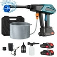 thumbnail image 2 of 21V Cordless Pressure Washer | 600PSI, 30 Mins Runtime, with 6-in-1 Nozzle & 16.5ft Hose (Dual Battery Kit), 2 of 10