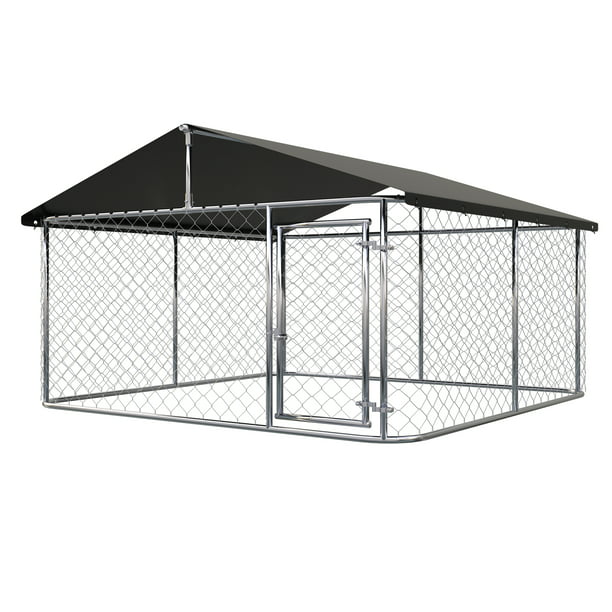 Petony Outdoor Dog Kennel Cage, Outdoor Dog Playpen With Roof