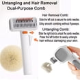 thumbnail image 3 of 2-in-1 Pet Grooming Comb, Self-Cleaning Dematting & Deshedding Brush for Dogs & Cats, Undercoat Rake for Long & Short Hair, 3 of 9