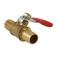 thumbnail image 5 of Trailer Truck Brass Ball Valve 180 Degree Operation Handle 1/4" NPT Male x 1/4'' NPT Male Hose Barb Pipe Fitting 3pcs, 5 of 7
