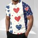 thumbnail image 1 of Blusas y camisas de manga corta y cuello redondo para hombre. Blusa informal de poliéster con cuello redondo y botones estampados de manga corta para hombre., 1 of 5