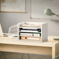 thumbnail image 7 of Ballucci 4-Tier Adjustable Desk Organizer Paper Sorter, Office Document Letter Tray, White, 7 of 7