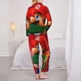thumbnail image 4 of Saiise Mario Cm Print Women Soft Pama Sets,Long Sleeve Sleepwear Button Up 2-Piece Pjs Lounge Sets-Large, 4 of 8