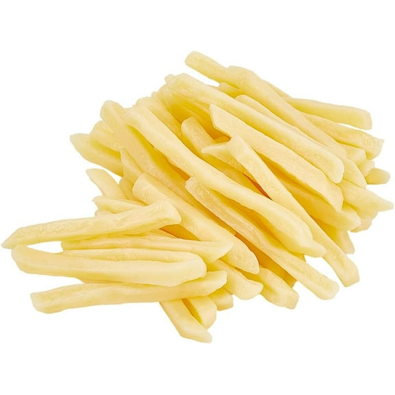 50Pcs Artificial Food Realistic Play Food Simulation French Fries Model PVC Kitchen Decoration Lifelike Tools for Restaurant Window Display Party Tricky Home Decoration Photography Props Yellow