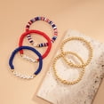 thumbnail image 5 of Independence Day Multi-layer Beaded Polymer Clay Bracelet for Patriotic Celebration 4th of July Red White and Blue Fashion Jewelry Accessory, 5 of 8