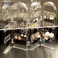 thumbnail image 6 of 120/180/240/360 Holes Plastic Earrings Studs Display Rack Folding Earring Jewelry Display Stand Holder Showcase Storage Box 2B-120 holes, 6 of 6