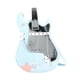thumbnail image 4 of Mochila con forma de guitarra, cartera novedosa, monedero para guitarra, para viajes, vacaciones, citas Azul claro, 4 of 8