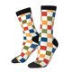 thumbnail image 1 of Fotbe Floral Checkerboard Calcetas Largas con Estampado para Hombre y Mujer – Calcetas de Compresión Transpirables y Elásticas, Viajar y Uso Diario Talla 5-11, 1 of 6