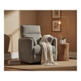 thumbnail image 4 of Pemberly Row Contemporary Fabric Swivel Glider Recliner in Gray, 4 of 10