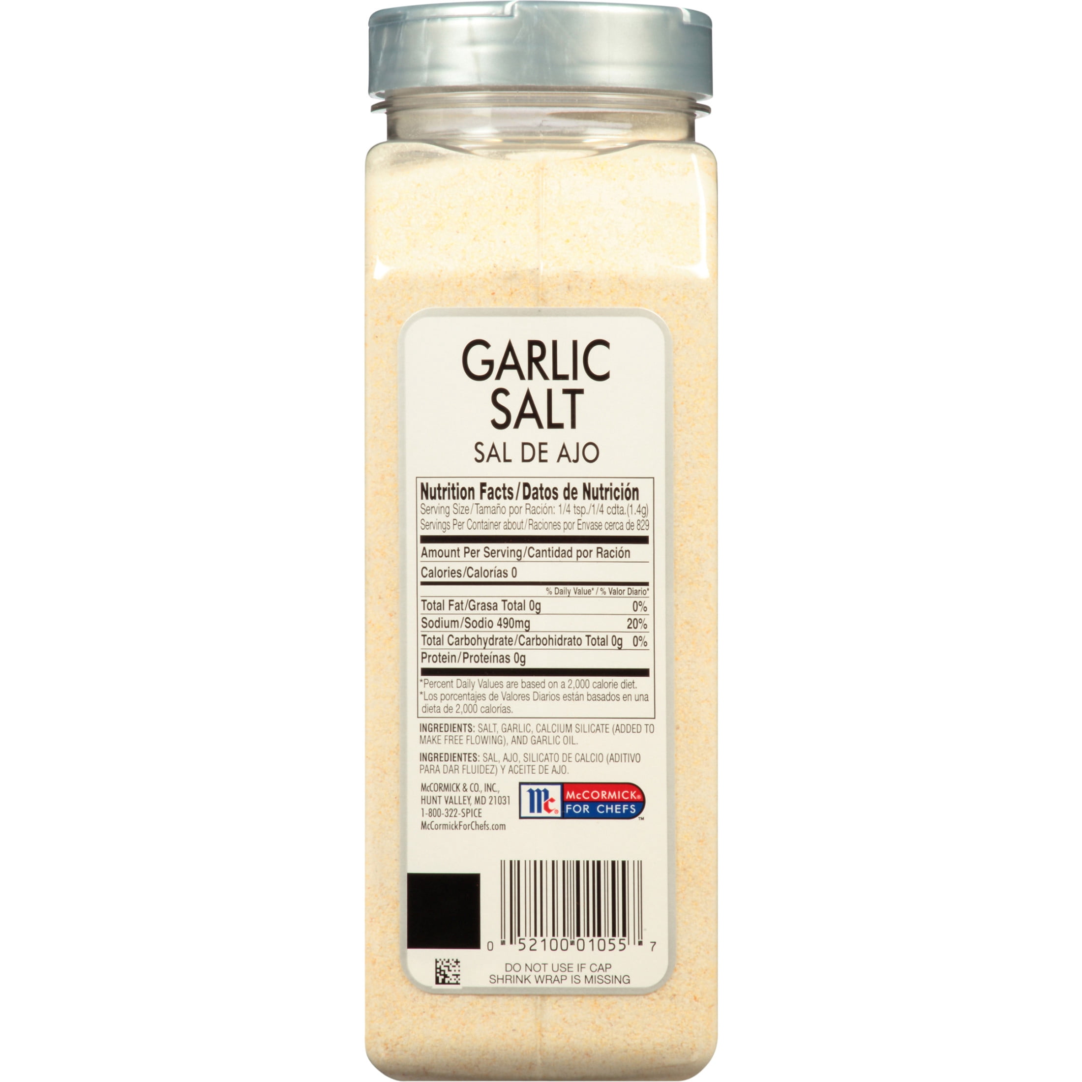 McCormick Culinary Kosher Garlic Salt, 41.25 oz Bottle