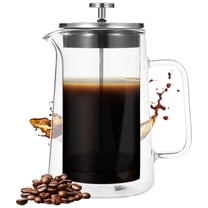 Press Coffee Maker, 33.8oz Double Wall Insulated Glass French Press Coffee Maker Tea Press for Home Office Camping
