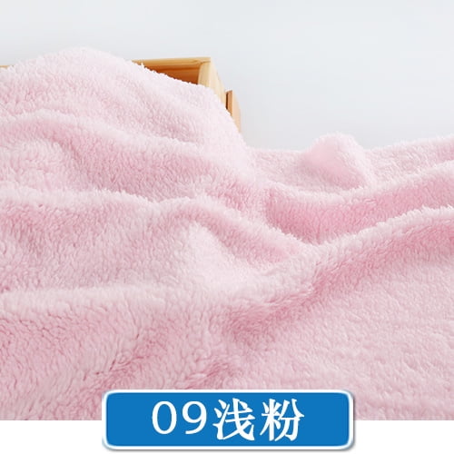 ERDOUY 39x63 Inches Single-Sided Faux Lambswool Fabric, Plush Faux Fur Material for Winter Crafts & Home Decor,Pink