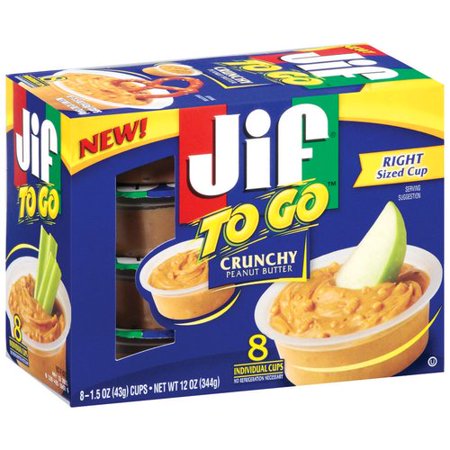 JIF To Go Crunchy Peanut Butter Cups, 1.5 oz, 8 ct