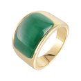 thumbnail image 1 of Qarigey Anillo de acero inoxidable decorativo con estilo Unisex mano joyería artesanía regalo vestidor decoración collar colgante Ropa, zapatos y accesorios Miscelánea piedra verde talla 8 Qarigey AP015158-12, 1 of 6