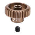 thumbnail image 3 of Rueda Dentada de Motor de Piñón 48P 25mm 27T RC 1:10 Reemplazo de Piñón de Motor de Coche de Carreras perfke Piezas del piñón del carro RC, 3 of 8
