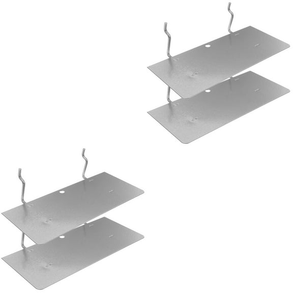4 Pcs Metal Shelves Shelf Peg Board Organizer Accessories Heavy Duty Shelving Nail Garage Pegboard Iron
