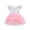 Multicolor, variant on Flutter Sleeve Tulle Princess Dress, Toddler Baby Girls Ruffles Rainbow Striped Print Star Dress 6 Months-4 T