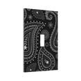 thumbnail image 2 of ZICANCN Outlet Covers Wall Plate, Paisley Black Abstract Aesthetic Light Switch Cover Decorative, Duplex Toggle Combo 1-Gang, 2 of 9