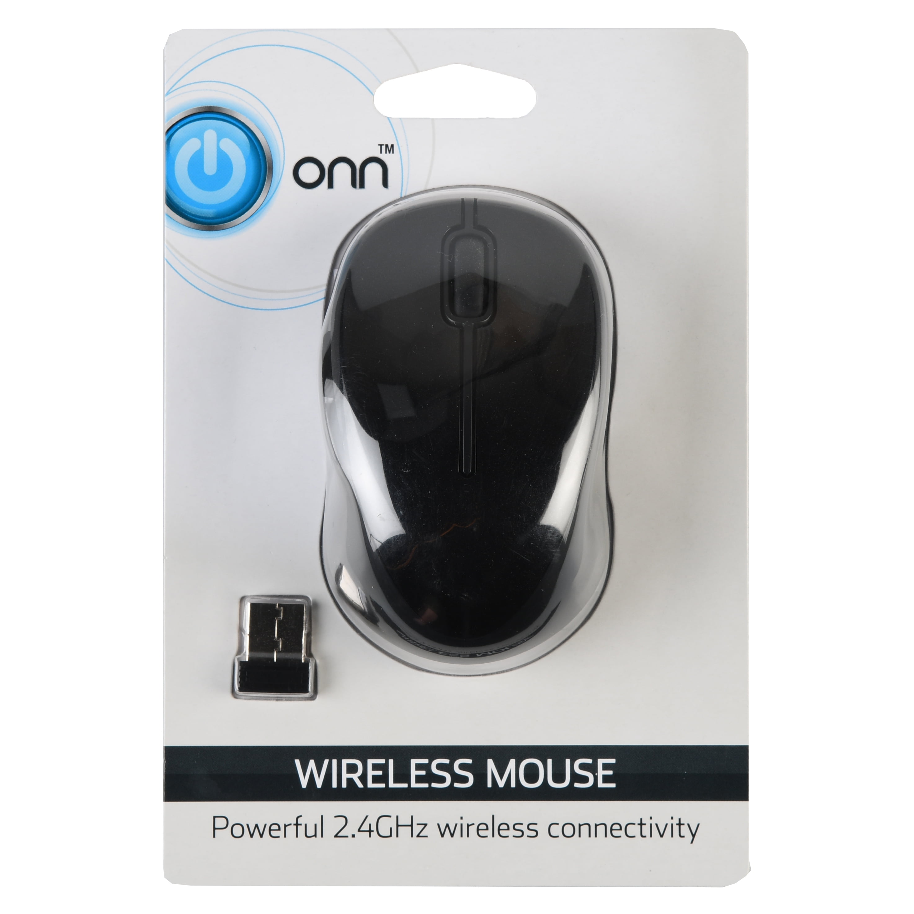 Onn Wireless Mouse, Black