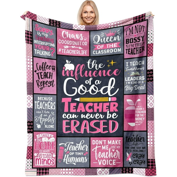 LHSHID Teacher Gifts for Women Gifts for Teachers Women Best Teacher Gifts Teacher Appreciation Week Gifts for Women Teacher Gifts from Student Thank You New Teacher Gift Throw Blanket 30"x40"