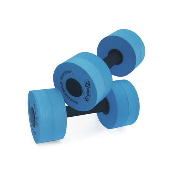 Kemp USA 12" Sky Blue and Navy Blue Workout Accessories KEMP USA Pair of Dumbells