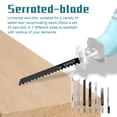 thumbnail image 2 of Tignapoo 25-Piece Reciprocating Saw Blade Set for Woodworking, HSS/HCS Material, High Durability, Includes 7 Sizes of Serrated Cutting Blades for Versatile Applications, 2 of 6