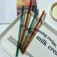 thumbnail image 3 of PENGXIANG Straight Bend Glass Straws Set Lightweight Smooth Edge Straws for Tea Coffee Shop Dorm Homes, 3 of 5