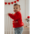 thumbnail image 6 of Rdhnmea My First Valentines Day Baby Boy Girl Outfit Knit Sweater Letters Heart Embroidery Newborn Toddler Infant Sweaters Fall Spring Clothes, 6 of 9