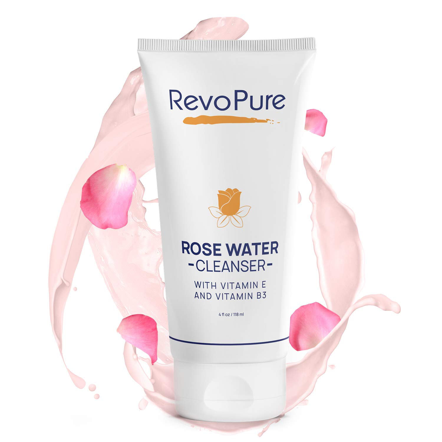 Revopure Rose Water Acne Face Wash Deep Pore Cleanser W Argan Oil Aloe Vera Vitamin E Oil Natural Clear Skin Acne Cleanser Daily Gentle Face Cleanser For Acne Sensitive