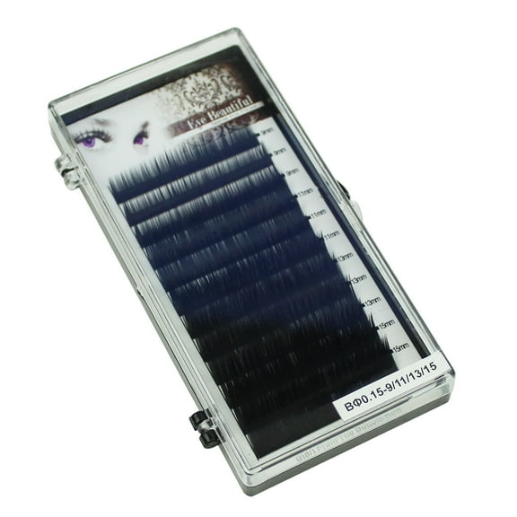 Eyebeautiful Silk Lashes B Curl 0.15 Mixed Length Size for Eyelash Extensions