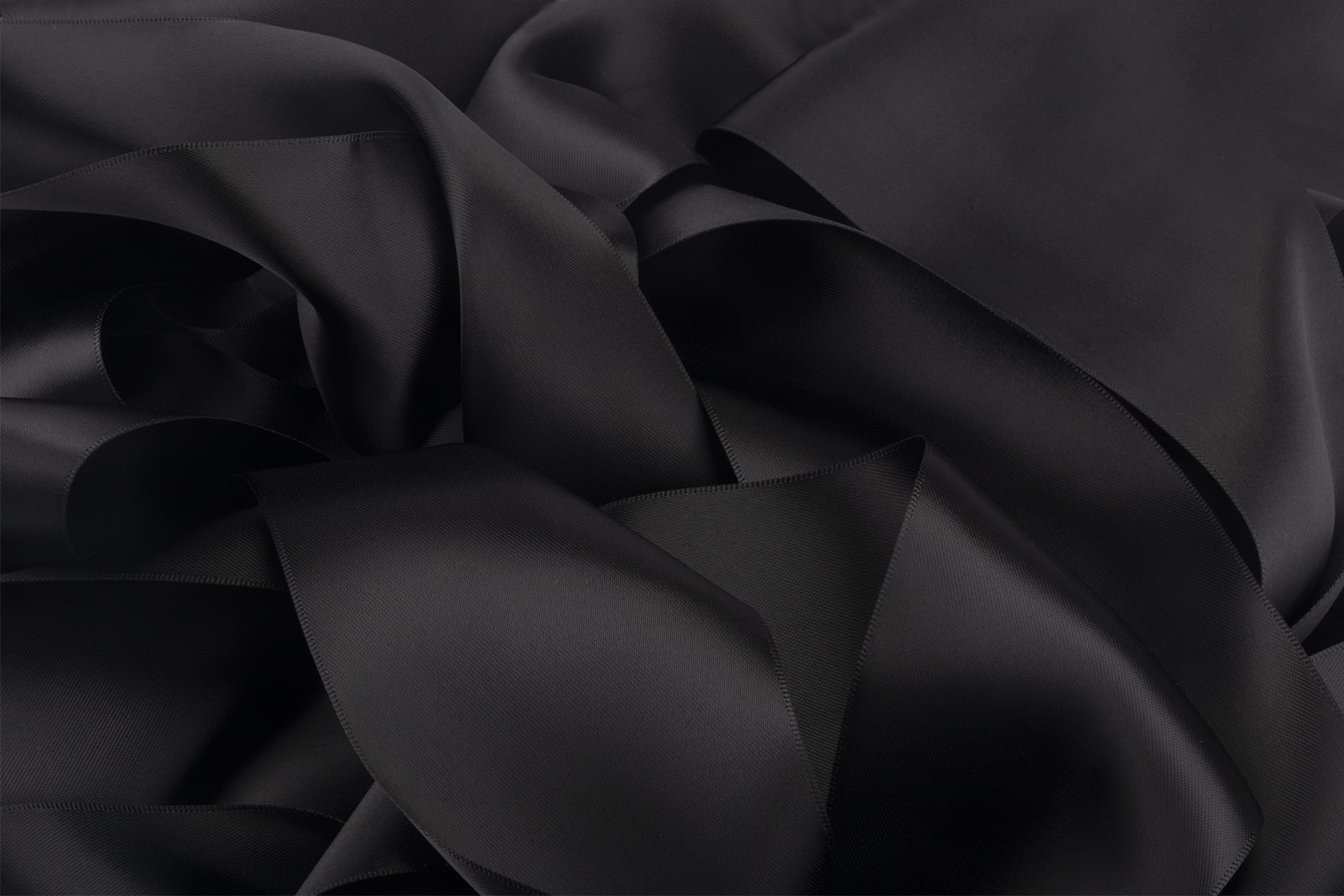 Joycrosso Black Ribbon 3 Inch Wide Thick Fabric Ribbon, 50 Yards Double Faced Satin for Chair Sash Bows Making Bouquet Sewing Christmas Decoration