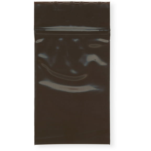 Plymor 2" x 3" (Pack of 100), 3 Mil Amber UV Zipper Reclosable Plastic Bags