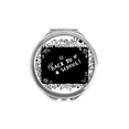 thumbnail image 1 of Blackboard Graffiti School Style Outline Hand Compact Mirror Round Portable Pocket Glass, 1 of 3