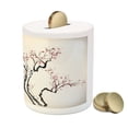 thumbnail image 3 of Floral Piggy Bank, Classic Paint Style Art Flower Branches Blossom and Flying Birds Pattern, Ceramic Coin Bank Money Box for Cash Saving, 3.6" X 3.2", Grey White, by Ambesonne, 3 of 4