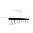 thumbnail image 2 of OULII Tie Rack Hanger For Closet Multi Functional Organizer Wood Coffee 1 PCS, 2 of 8