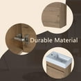 thumbnail image 4 of Holaki 18" Floating Bathroom Vanity With Sink For Small Powder Room, Modern Bathroom Sink Vanity With Soft Close Door, Brown, 4 of 7
