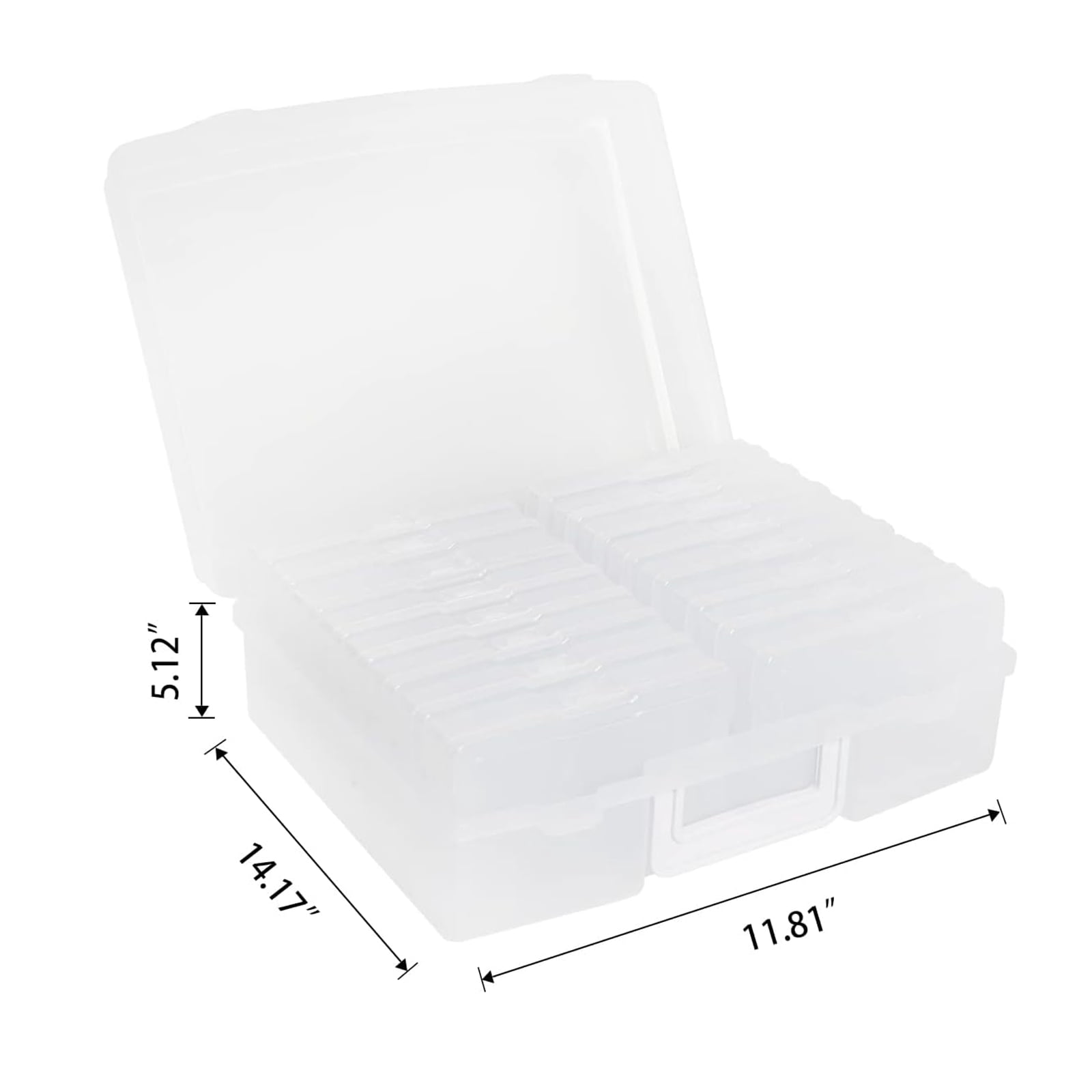 Novelinks 2 Pack 4" x 6" Photo Storage Craft 16 Inner Photo Keeper Clear Photo Storage Box Photos Organizer,Transparent