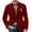 Red, variant on Men’s Corduroy Blazer with Cross Print Notched Lapel Single Breasted Casual Jacket Long Sleeve Classic Fit Red M